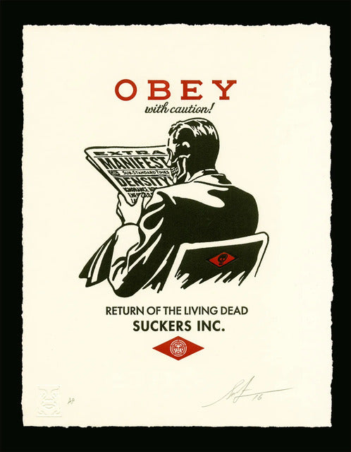 Shepard Fairey — Obey With Caution, 2017