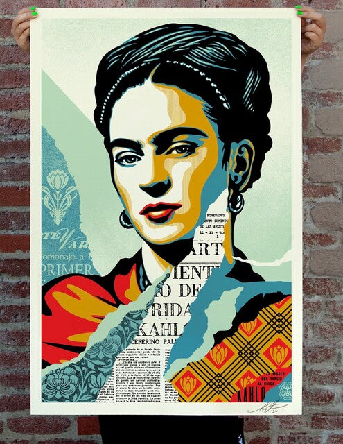 Shepard Fairey — The Woman Who Defeated Pain (Frida Kahlo), 2023