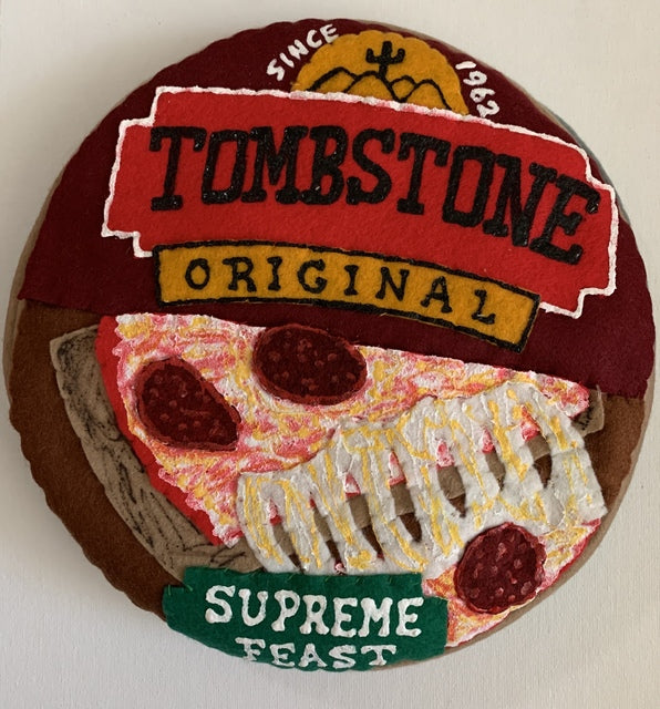 Lucy Sparrow — Tombstone Pizza, 2018