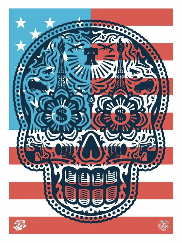 Power & Glory - Merica Variant by Shepard Fairey x Ernesto Yerena — fine art print available at Rowang Gallery
