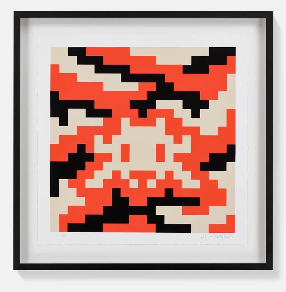 Camo - S-3C-M4 - Framed by Invader — fine art print available at Rowang Gallery