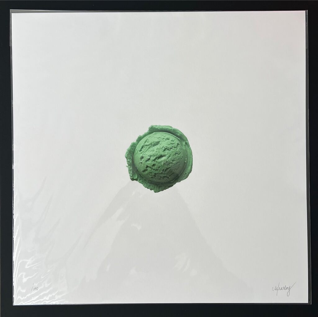 Green Ice Cream Scoop by CJ Hendry — fine art print available at Rowang Gallery