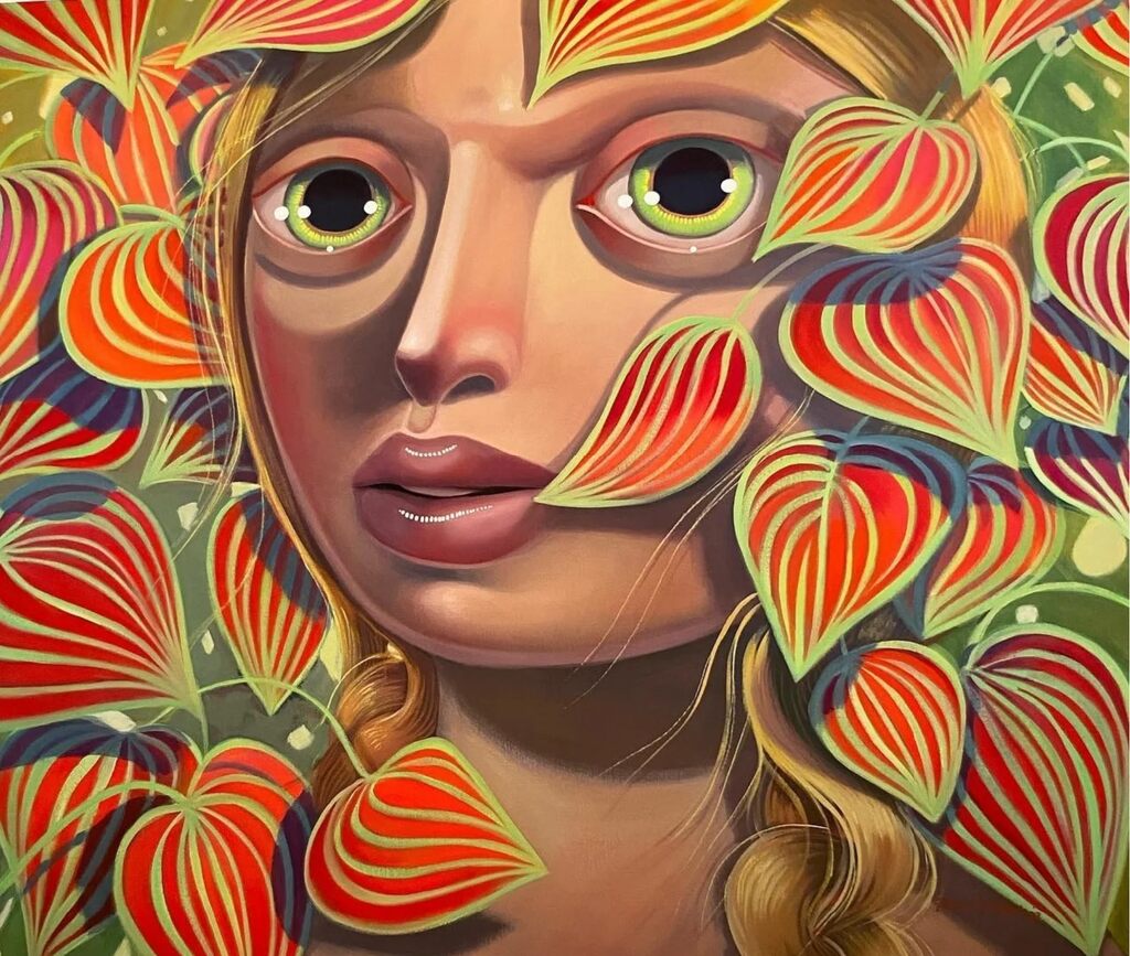 The Discovery In The Garden by Tania Marmolejo — fine art print available at Rowang Gallery