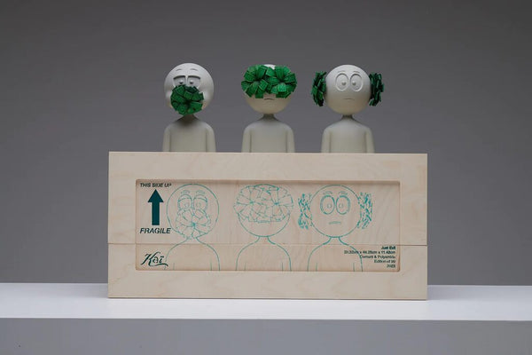 Just Evil / Green by KAI — sculpture available at Rowang Gallery