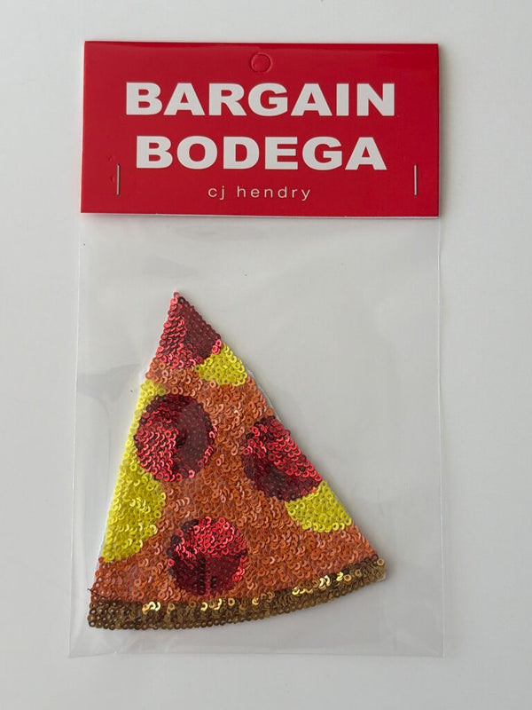 Bargain Bodega Sequin Patch - Pizza by CJ Hendry — collectible available at Rowang Gallery