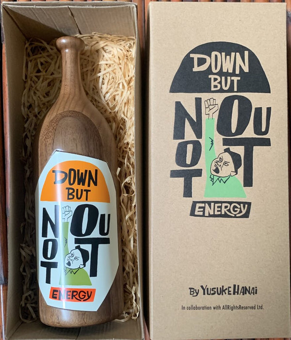 Down But Not Out (Wood Bottle) by Yusuke Hanai — sculpture available at Rowang Gallery