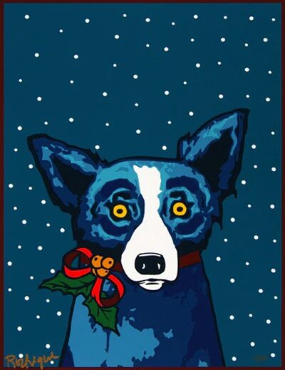 Paper Ribbons and Me by George Rodrigue — fine art print available at Rowang Gallery