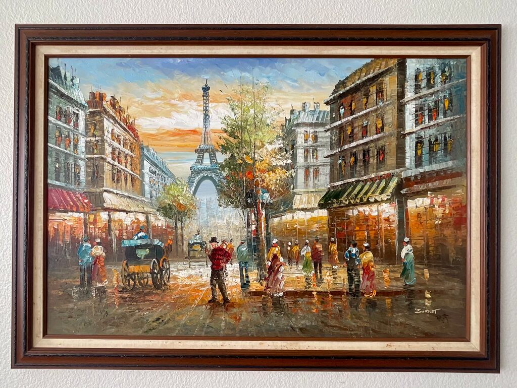 Freddy in Paris by Dave Pollot — painting available at Rowang Gallery