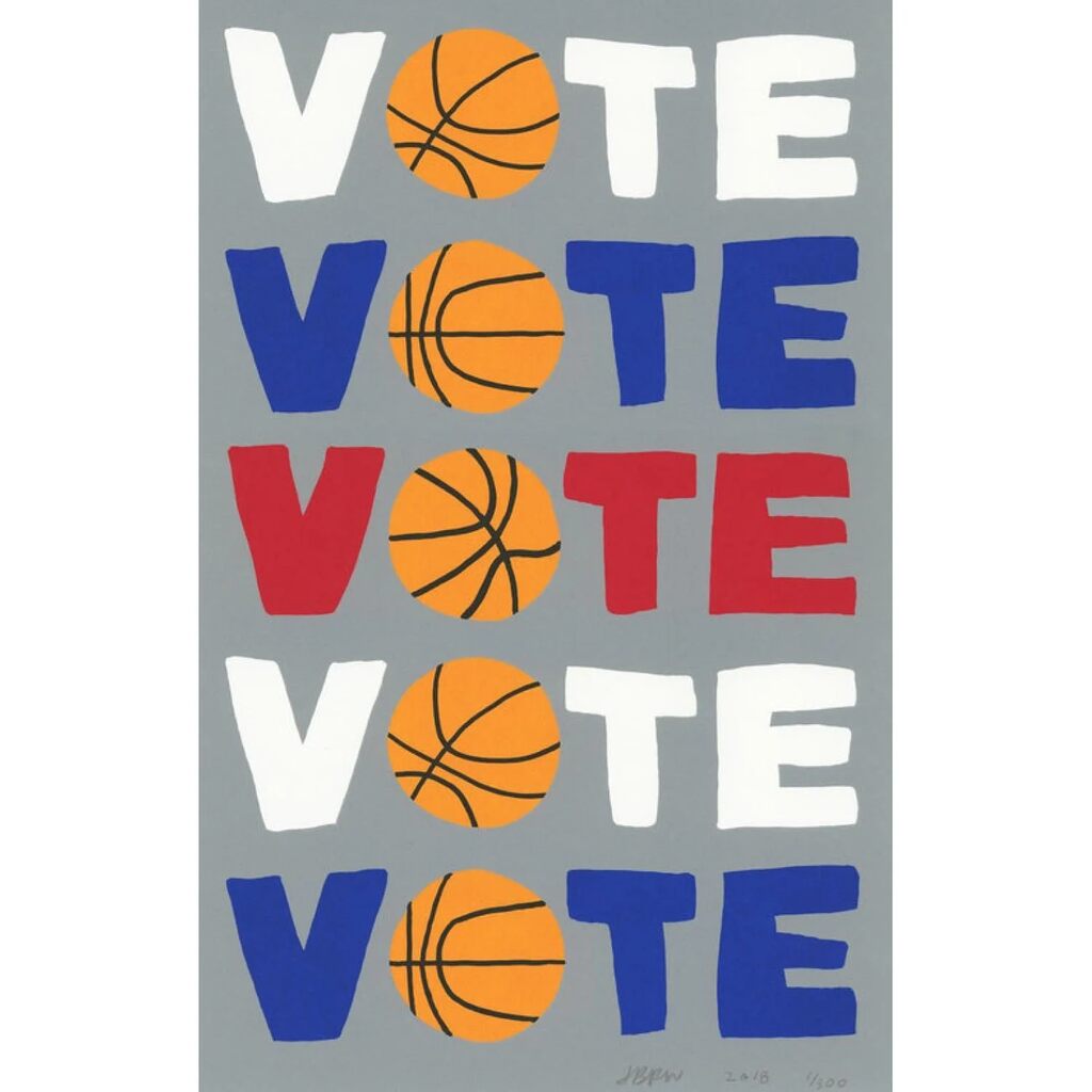 VOTE by Jonas Wood — fine art print available at Rowang Gallery