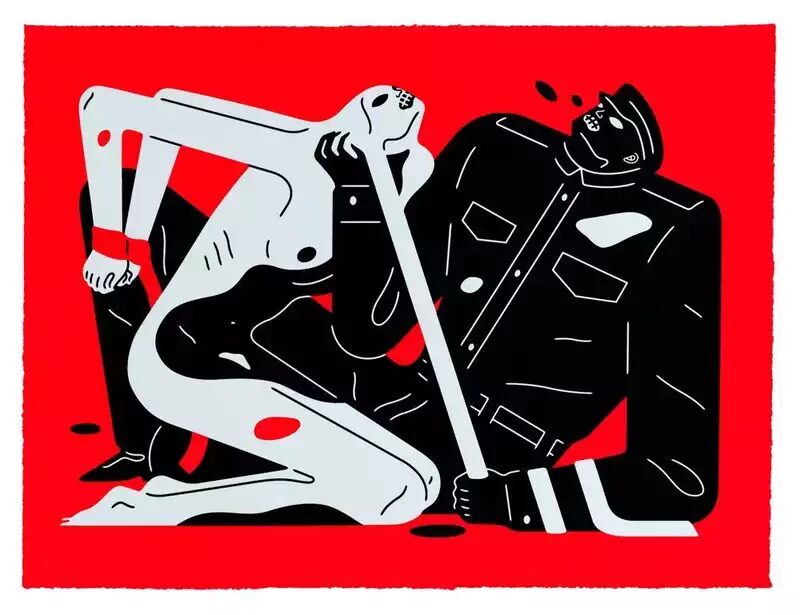 Talk Talk Talk - Red by Cleon Peterson — fine art print available at Rowang Gallery