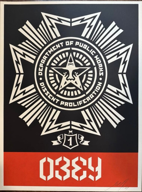 Public Works Medal by Shepard Fairey — fine art print available at Rowang Gallery