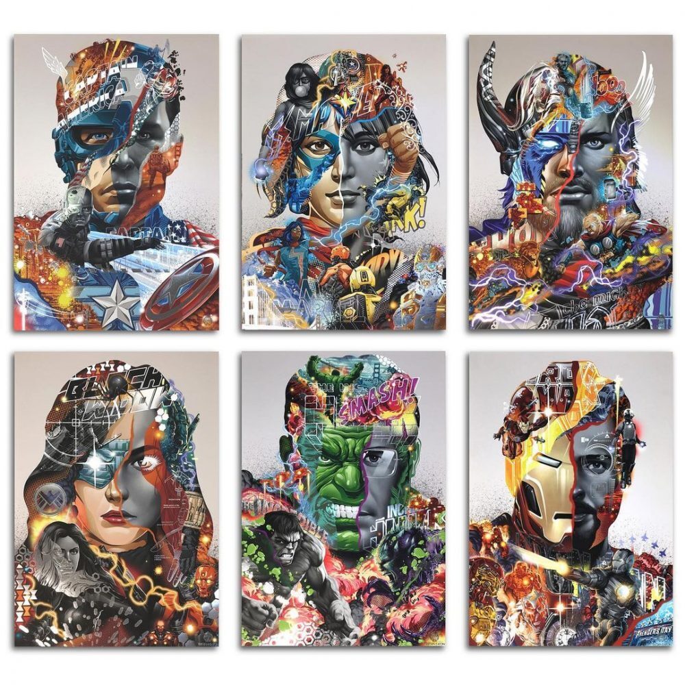 The Avengers ( SET ) by Tristan Eaton — fine art print available at Rowang Gallery