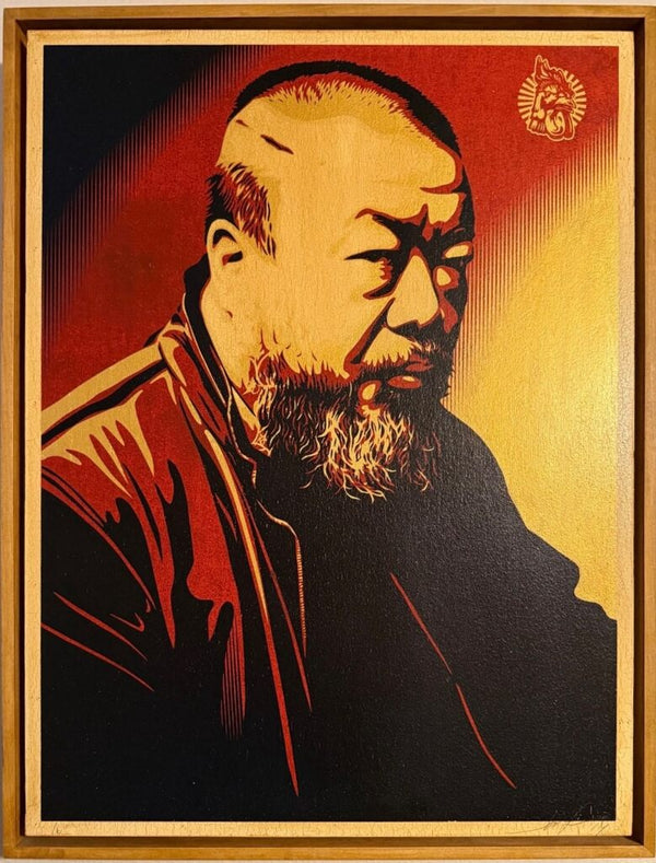 Ai Weiwei X Cost Of Expession by Shepard Fairey — fine art print available at Rowang Gallery