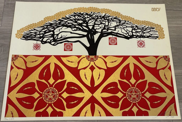 Monkey Pod MetroPark Gold Edition by Shepard Fairey — fine art print available at Rowang Gallery