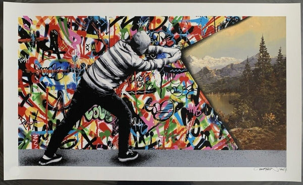Behind The Curtain Landscape Reverse by Martin Whatson — fine art print available at Rowang Gallery