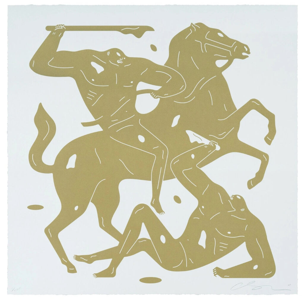 Into The Night - Gold by Cleon Peterson — fine art print available at Rowang Gallery