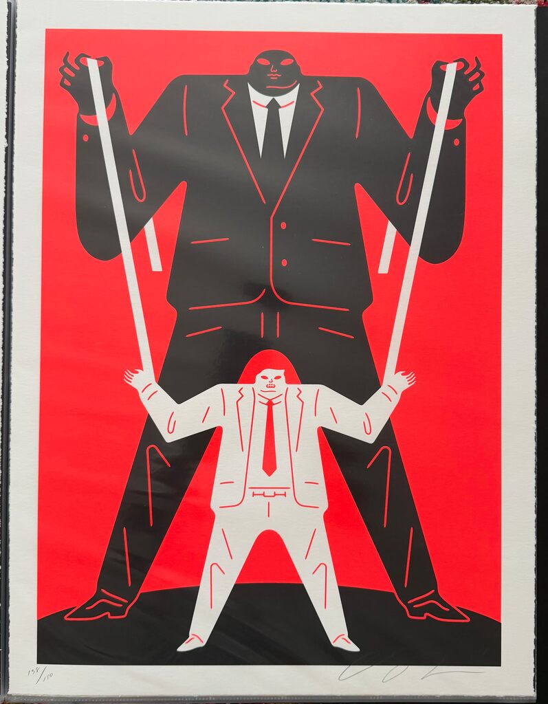Little Big Man - Putin Trump - Red by Cleon Peterson — fine art print available at Rowang Gallery