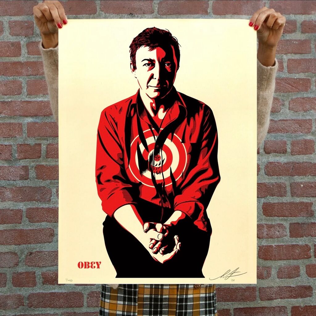 Jasper Johns - Cream by Shepard Fairey — fine art print available at Rowang Gallery