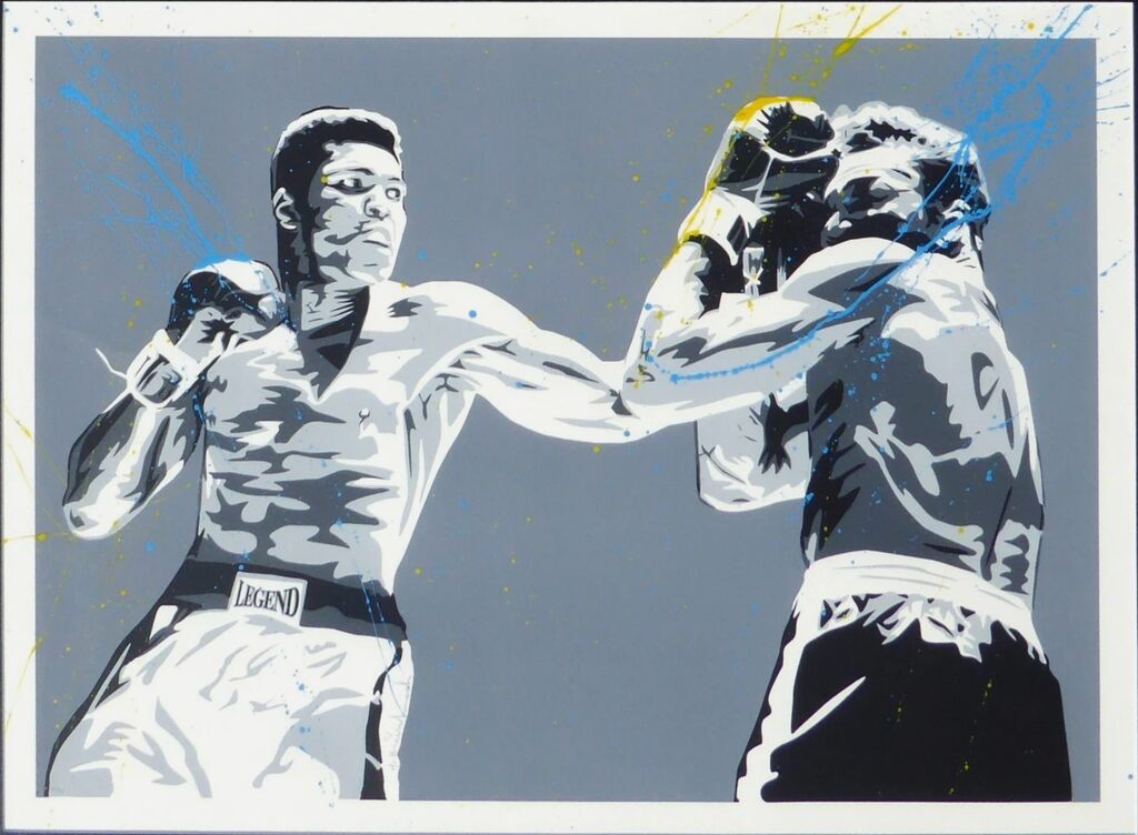 Legend (Gray) by Mr. Brainwash — fine art print available at Rowang Gallery