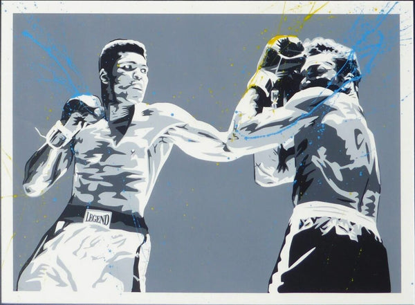 Legend (Gray) by Mr. Brainwash — fine art print available at Rowang Gallery