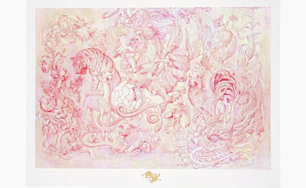 HUNTING PARTY II Vermillion Edition by James Jean — fine art print available at Rowang Gallery