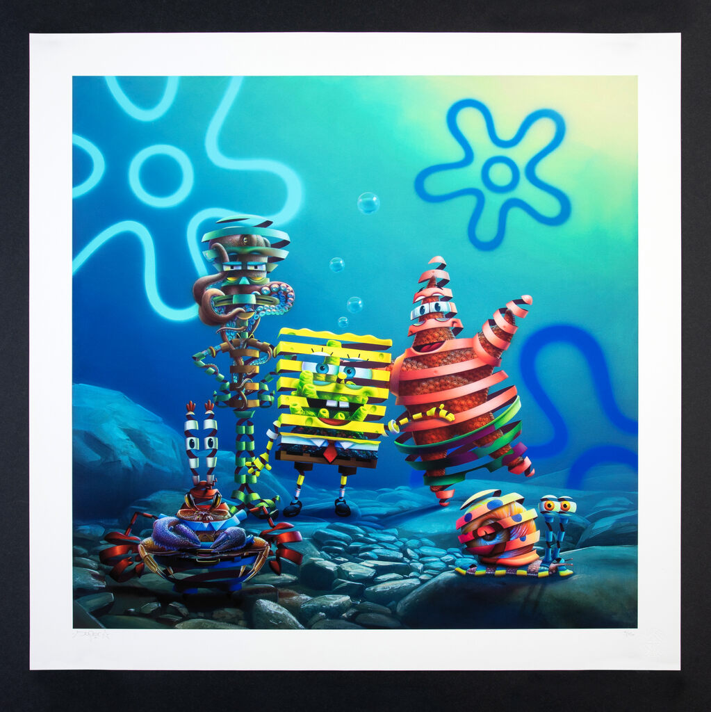Atlantis SquarePantis by Super A — fine art print available at Rowang Gallery
