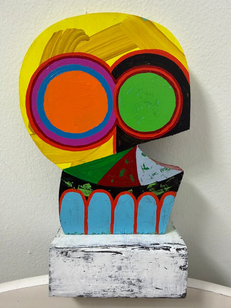 Untitled Skull by Jonathan Edelhuber — mixed media available at Rowang Gallery