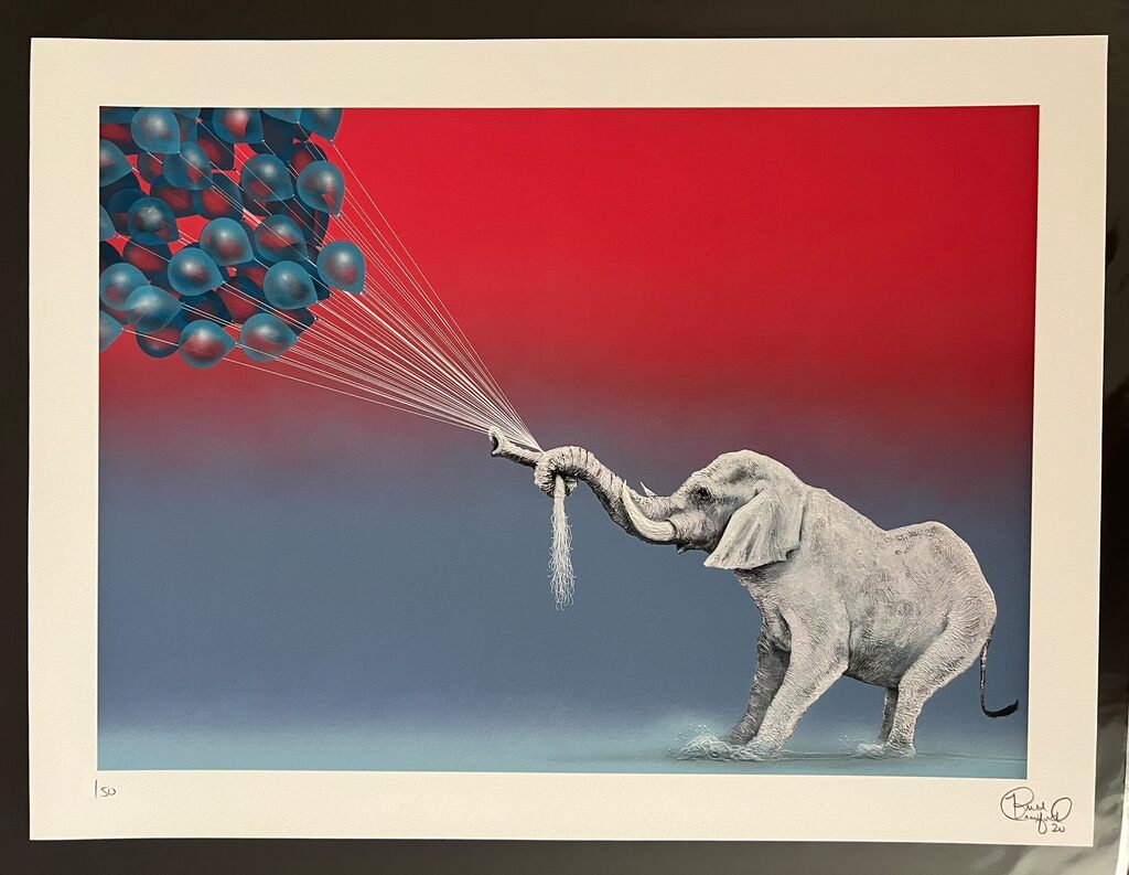 Turning Rupert Blue by Brett Crawford — fine art print available at Rowang Gallery