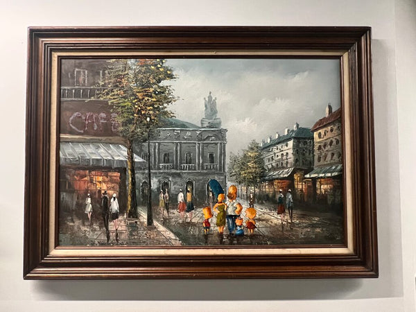 Les Touristes by Dave Pollot — painting available at Rowang Gallery