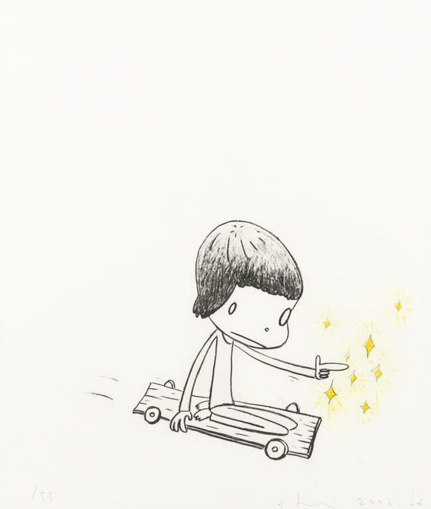 Dizzy on Wheels by Yoshitomo Nara — fine art print available at Rowang Gallery