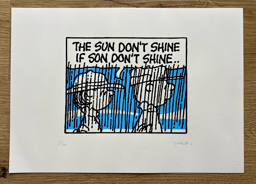 The Sun Don't Shine If Son Don't Shine (Jay-Z) by Mark Drew — fine art print available at Rowang Gallery