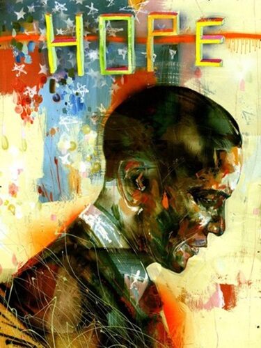 Obama Hope by David Choe — fine art print available at Rowang Gallery