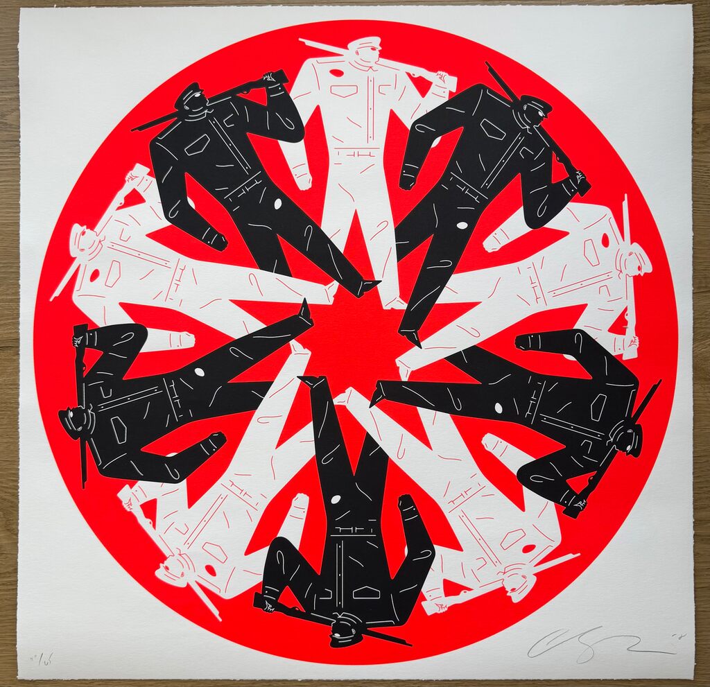Let's Start A War - Red by Cleon Peterson — fine art print available at Rowang Gallery