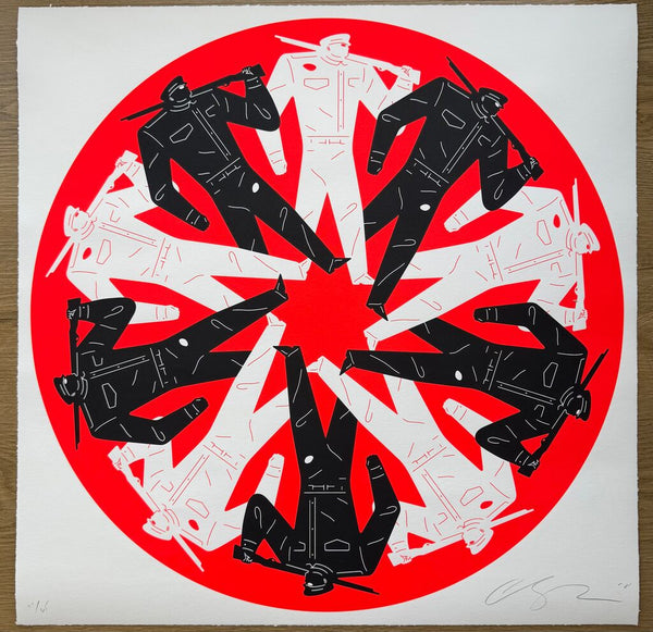 Let's Start A War - Red by Cleon Peterson — fine art print available at Rowang Gallery