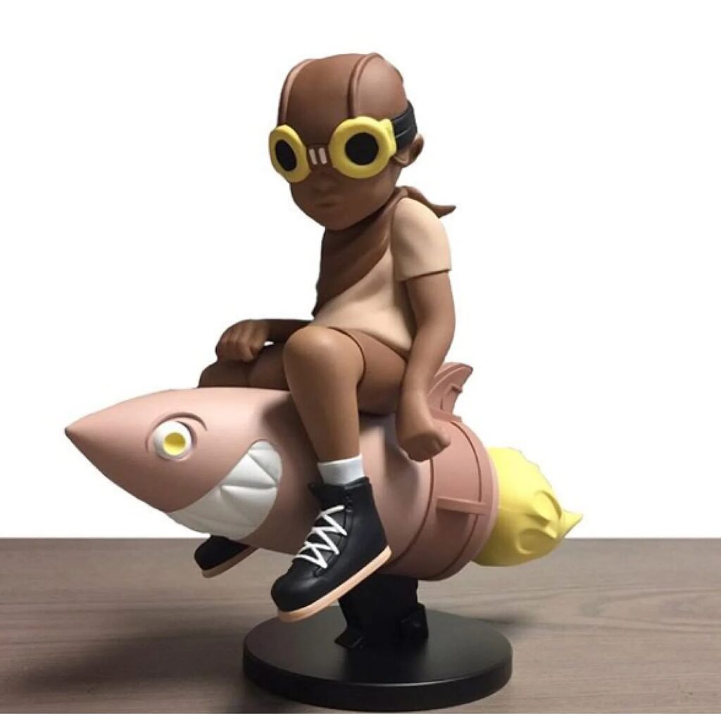 Beyond the Beyond (brown) by Hebru Brantley — collectible available at Rowang Gallery