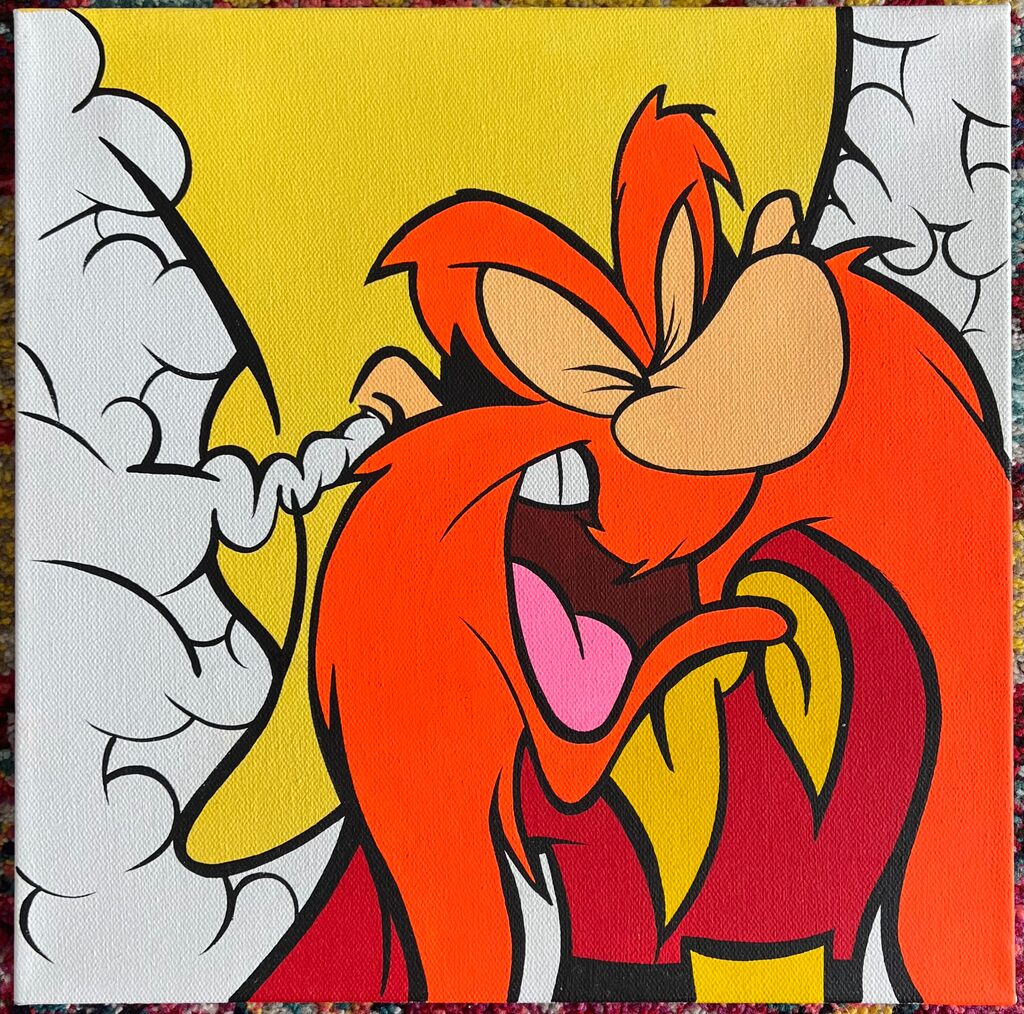 Yosemite Sam by Johnny in Paris — painting available at Rowang Gallery