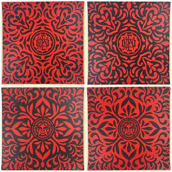 Japanese Fabric Pattern Set of 4 by Shepard Fairey — fine art print available at Rowang Gallery