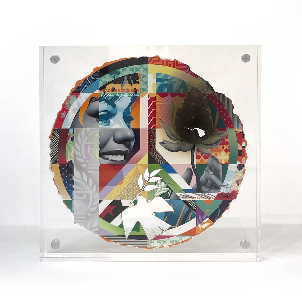 Peace Under Fire ( slices vol 2 standard size ) by Tristan Eaton — fine art print available at Rowang Gallery