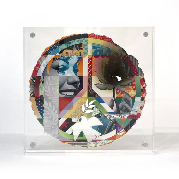 Peace Under Fire ( slices vol 2 standard size ) by Tristan Eaton — fine art print available at Rowang Gallery