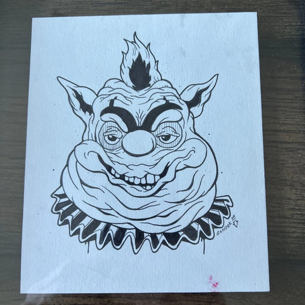 Killer Klowns by Matt Gondek — work on paper available at Rowang Gallery