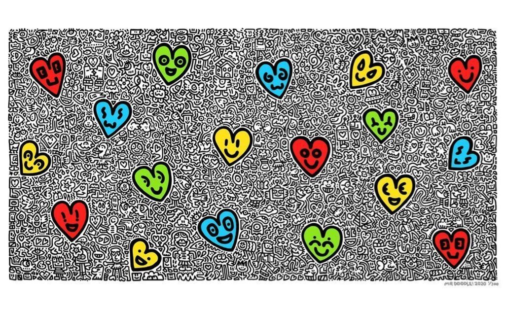 HEARTLAND by Mr Doodle — fine art print available at Rowang Gallery