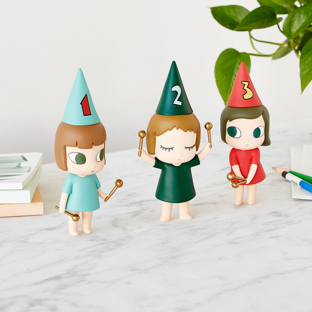 123 Drumming Girls ( Set Of 3 ) by Yoshitomo Nara — collectible available at Rowang Gallery