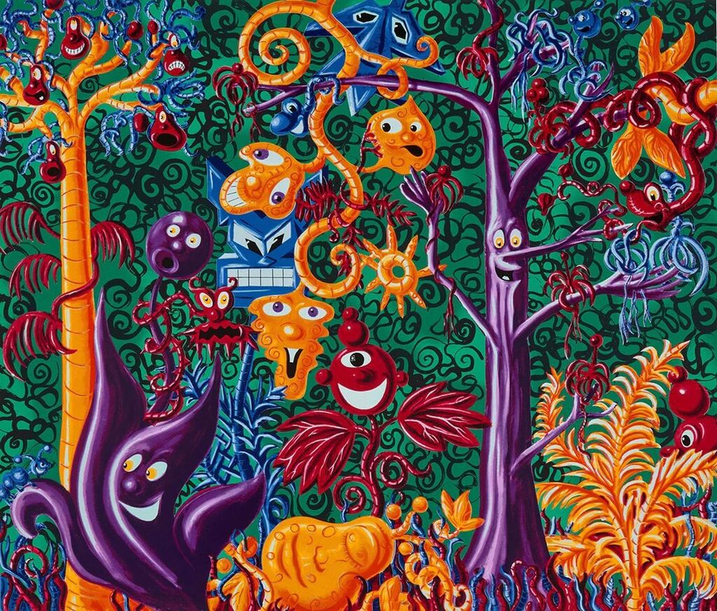 Juicy Jungle by Kenny Scharf — fine art print available at Rowang Gallery