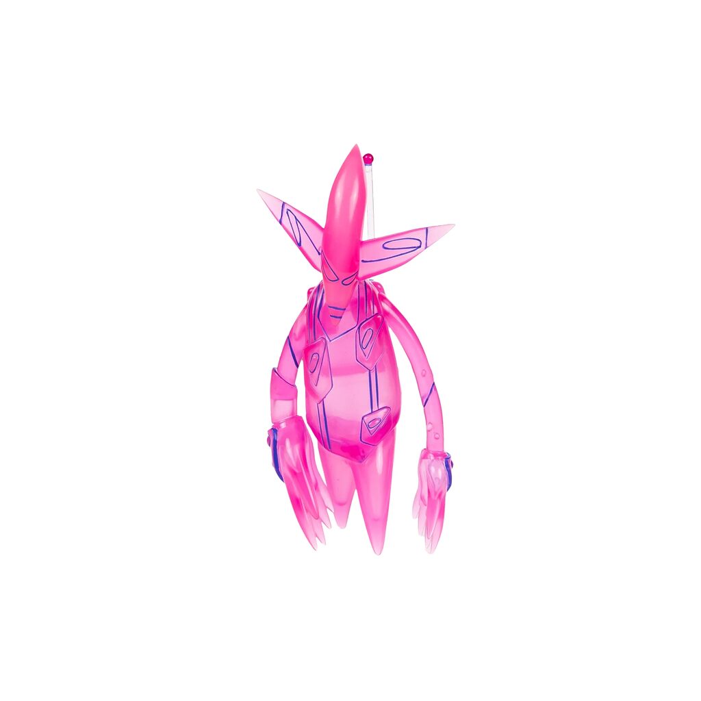 FL-001 MINI POINTMAN VINYL FIGURE [PINK TRANSPARENT] by Futura — collectible available at Rowang Gallery