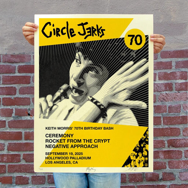 Circle Jerks - Keith Morris 70th Birthday by Shepard Fairey x Keith Morris — fine art print available at Rowang Gallery