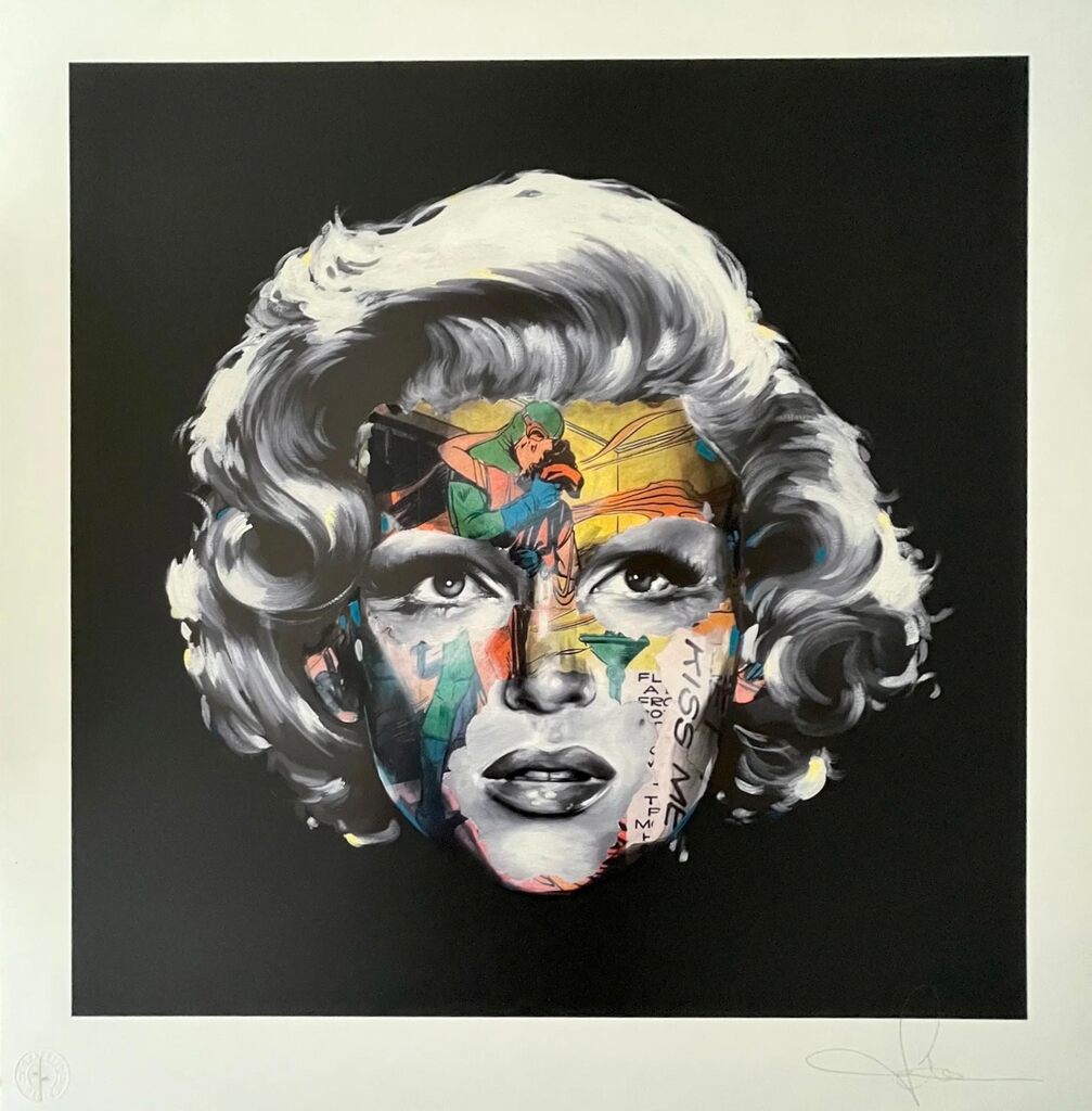 LA CAGE ET LE MURMURE DES AMOUREUX / Marilyn Monroe by Sandra Chevrier — fine art print available at Rowang Gallery