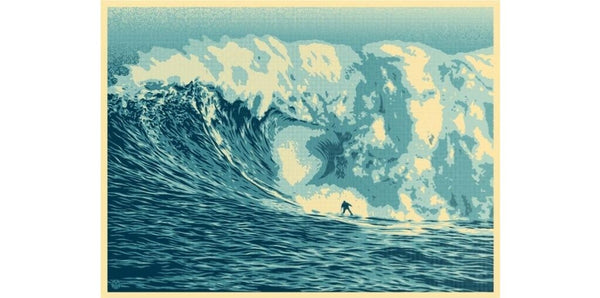 Jaws Wave by Shepard Fairey — fine art print available at Rowang Gallery