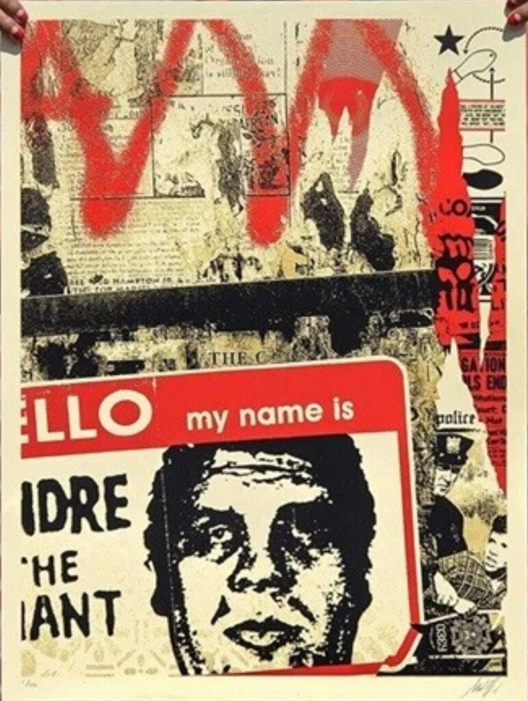 Hello My Name Is by Shepard Fairey — fine art print available at Rowang Gallery