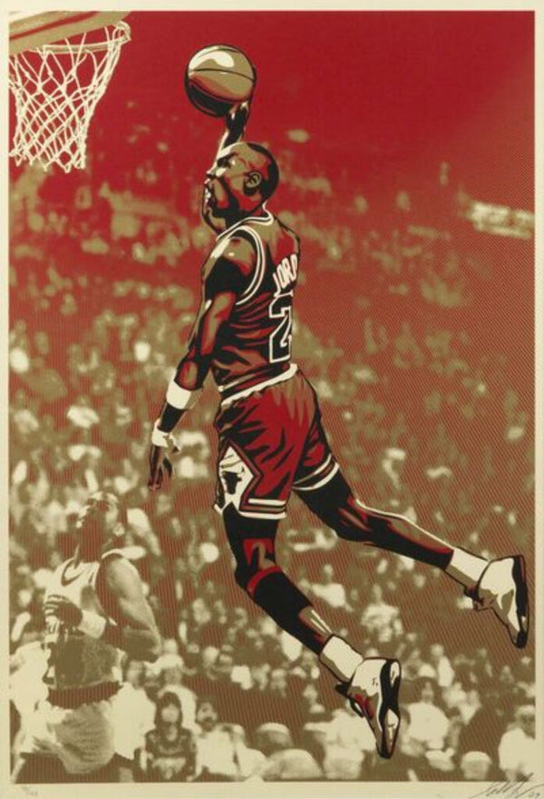 Jordan Bulls by Shepard Fairey — fine art print available at Rowang Gallery