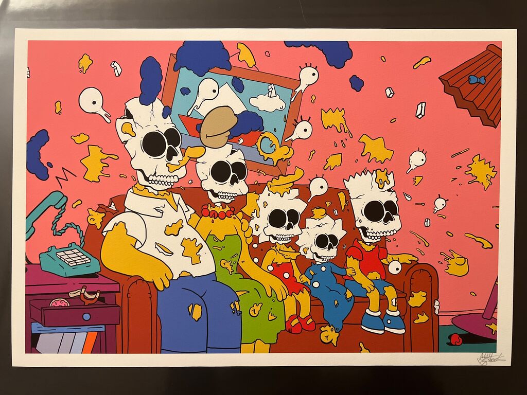 Nuclear Simpsons Family by Matt Gondek — fine art print available at Rowang Gallery